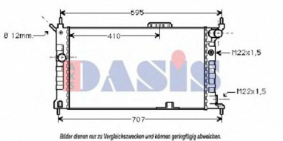 AKS DASIS 151720n -  Радиатор, охлаждение двигателя